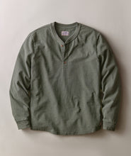 Load image into Gallery viewer, Marine Layer | Luxe Jersey Henley Balsam Green Heather