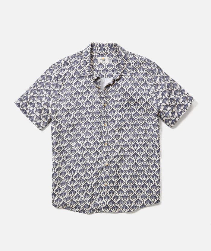 Stretch Selvage Short Sleeve Shirt - Agave - Indie Indie Bang! Bang!