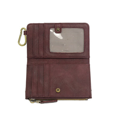 Bobbie Bifold Wallet With Carabiner - Aubergine - Indie Indie Bang! Bang!