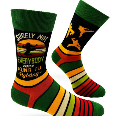 Kung Fu Fighting Men's Crew Socks - Indie Indie Bang! Bang!