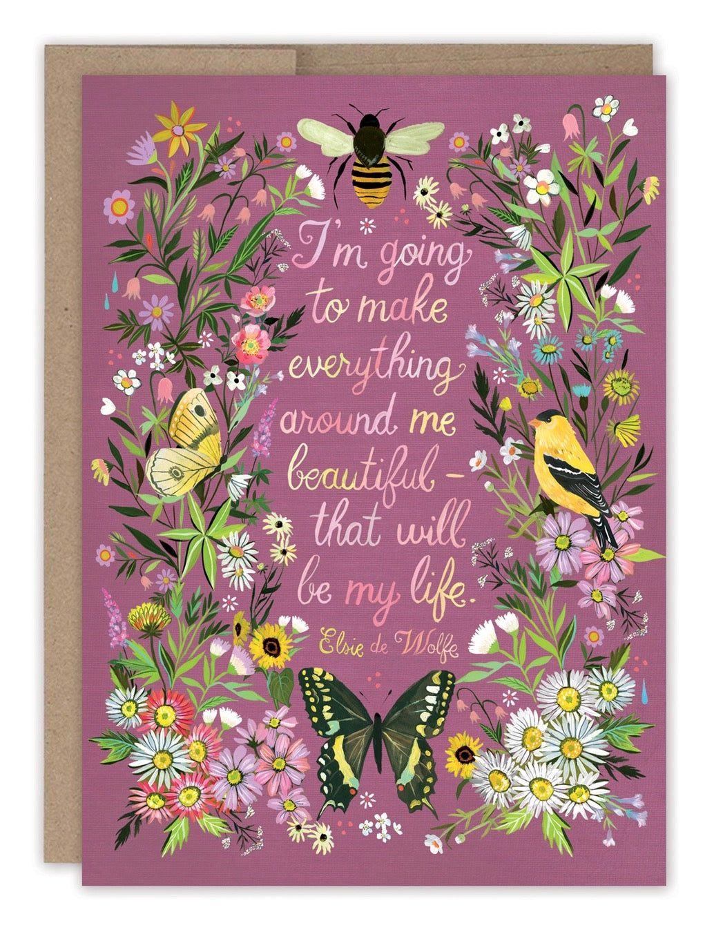 Everything Beautiful Quote Birthday Card - Indie Indie Bang! Bang!