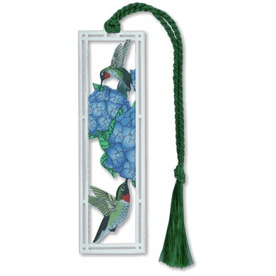 Hummingbirds & Hydrangeas Metal Bookmark - Indie Indie Bang! Bang!