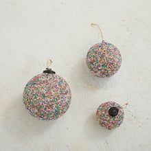 Load image into Gallery viewer, Recycled  Multi Color Ball Ornament w/ Sequins - Indie Indie Bang! Bang!