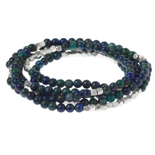 Load image into Gallery viewer, Azurite Stone Wrap Bracelet/Necklace - Indie Indie Bang! Bang!