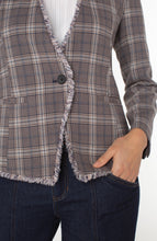 Load image into Gallery viewer, Collarless Fitted Blazer W/ Fray - Indie Indie Bang! Bang!