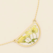 Load image into Gallery viewer, Pressed Flower Necklace- Yellow Baby Breath - Indie Indie Bang! Bang!