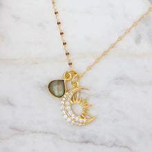 Load image into Gallery viewer, Mesa Labradorite Celestial Necklace - Indie Indie Bang! Bang!