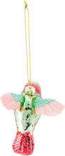 Load image into Gallery viewer, Hand-Painted Glass Tropical Hummingbird Ornament - Indie Indie Bang! Bang!