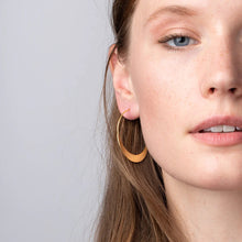 Load image into Gallery viewer, Crescent Hoop 18k Gold Vermeil Hoop - Indie Indie Bang! Bang!