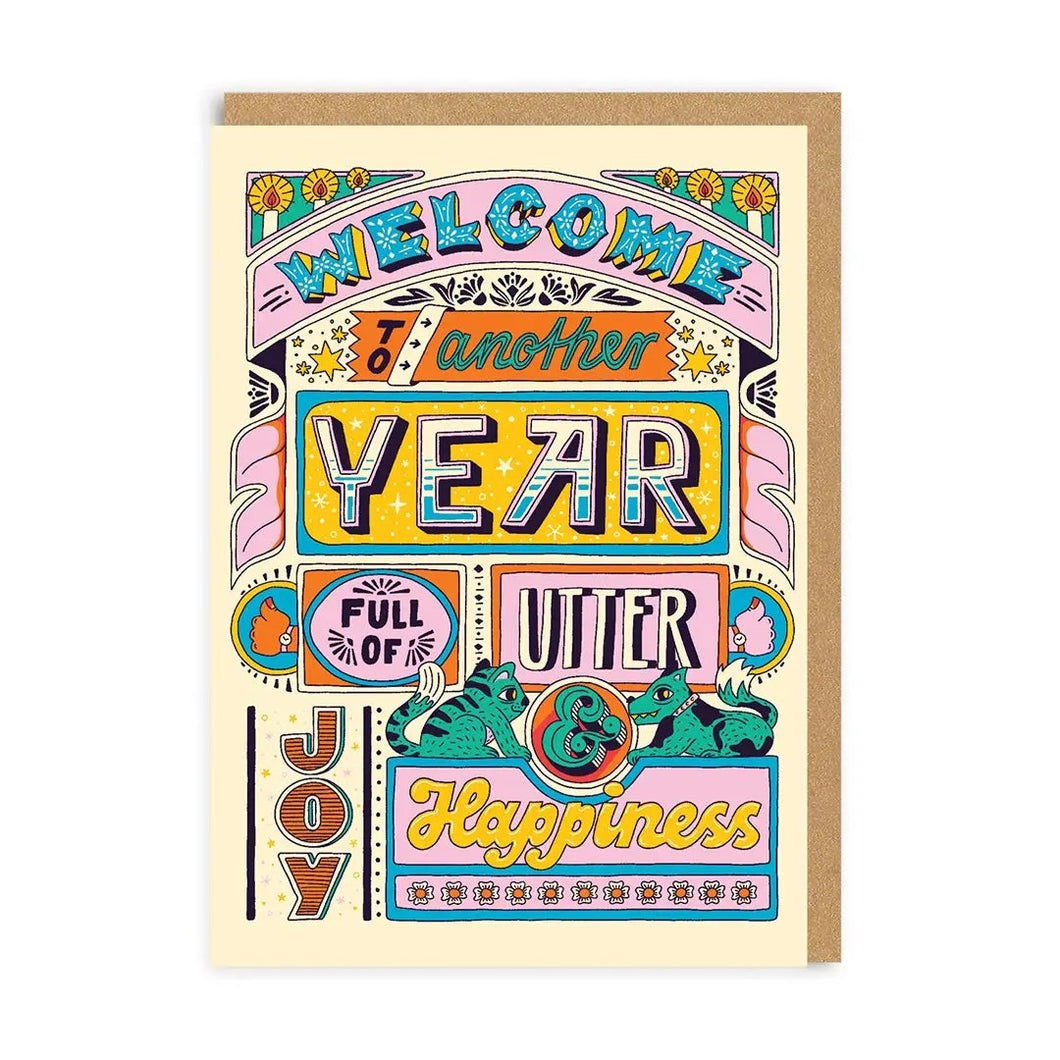 Another Year Full of Happiness Card - Indie Indie Bang! Bang!