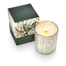 Load image into Gallery viewer, Balsam and Cedar Crackle Boxed Glass Candle - Indie Indie Bang! Bang!