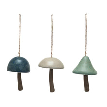 Load image into Gallery viewer, Stoneware Mushroom Bell Ornament