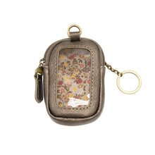 Load image into Gallery viewer, Metallic Dark Chrome Minnie Zipper Pouch with Keyring