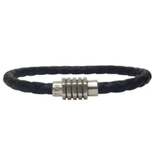 Load image into Gallery viewer, Men&#39;s Braided Leather Bracelet - Black - Indie Indie Bang! Bang!
