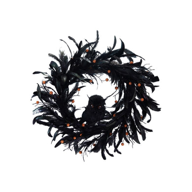 Feather Wreath with Owl and Spider - Indie Indie Bang! Bang!