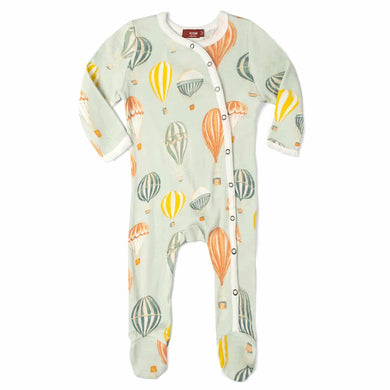 Organic Footed Romper Vintage Balloons