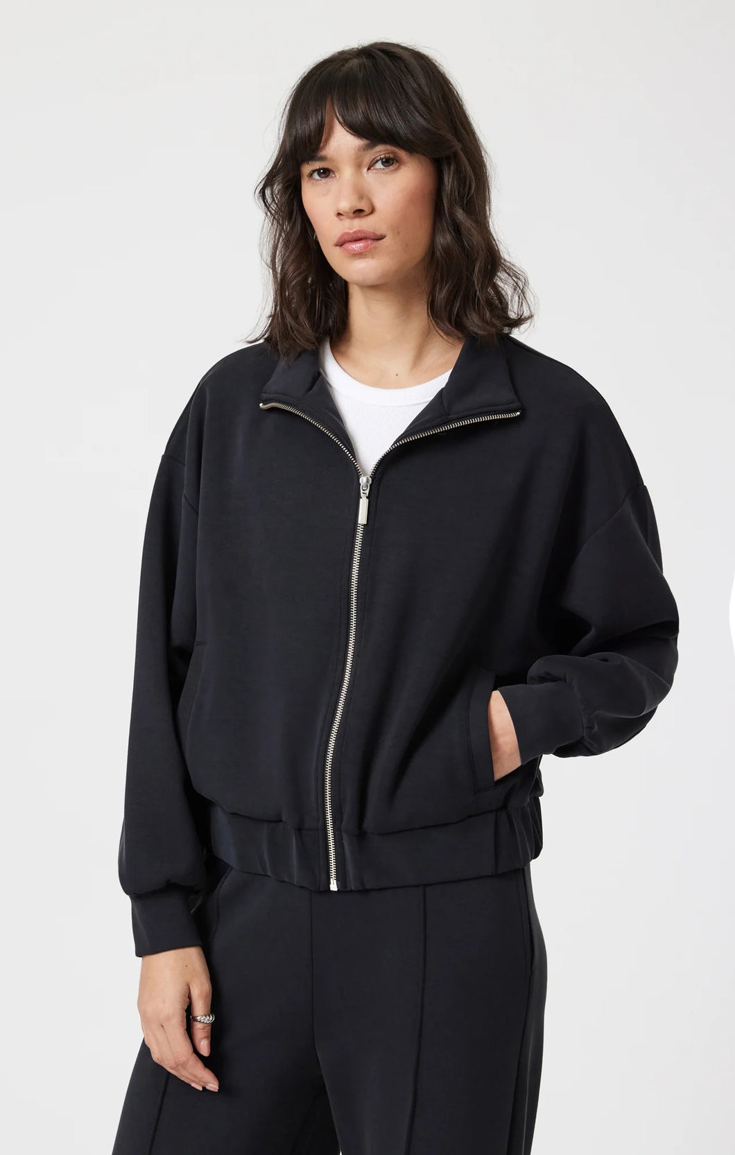 Mavi | Sporty Luxe TENCEL™ Full Zip Sweatshirt - Indie Indie Bang! Bang!