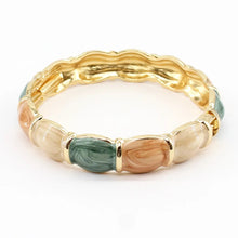 Load image into Gallery viewer, Color Block Resin Hinged Bracelet