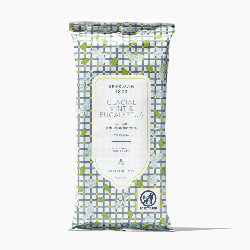 Glacial Mint & Eucalyptus Pure Goat Milk Facial Cleansing Wipes - Indie Indie Bang! Bang!