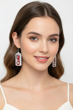 Load image into Gallery viewer, Diet Coke earrings on a women model