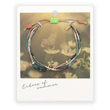 Load image into Gallery viewer, Mixed Media Wrap Bracelet Necklace - Tranquility/Turquoise/ Gold - Indie Indie Bang! Bang!