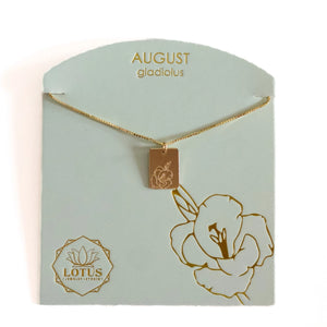 Birthflower Necklaces - Gold - Indie Indie Bang! Bang!