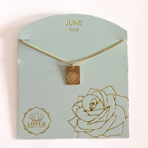 Birthflower Necklaces - Gold - Indie Indie Bang! Bang!