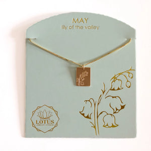 Birthflower Necklaces - Gold - Indie Indie Bang! Bang!