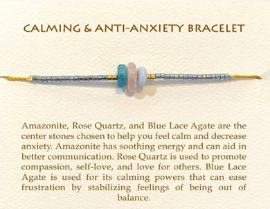 Calming & Anti-Anxiety Gemstone Bracelet - Indie Indie Bang! Bang!
