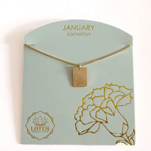 Birthflower Necklaces - Gold - Indie Indie Bang! Bang!