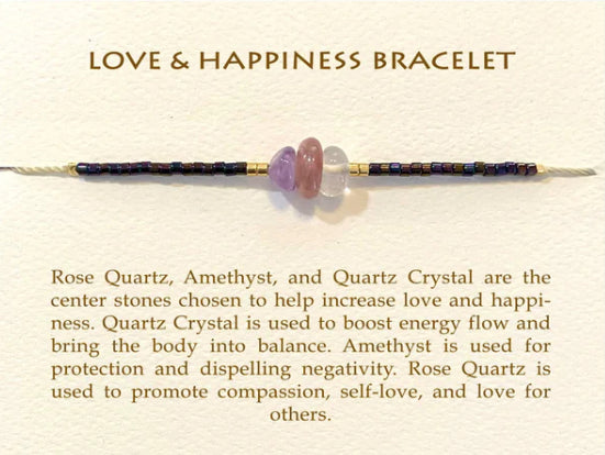 Love & Happiness Gemstone Bracelet - Indie Indie Bang! Bang!