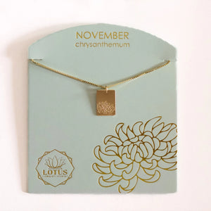 Birthflower Necklaces - Gold - Indie Indie Bang! Bang!