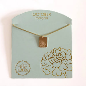 Birthflower Necklaces - Gold - Indie Indie Bang! Bang!