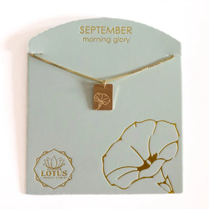 Birthflower Necklaces - Gold - Indie Indie Bang! Bang!