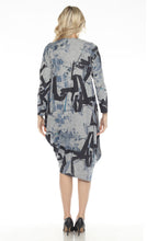 Load image into Gallery viewer, Inoah Dark Blues Grey Knit Midi Dress - Indie Indie Bang! Bang!