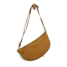 Load image into Gallery viewer, Golden Tan Nina Faux Suede Sling Bag