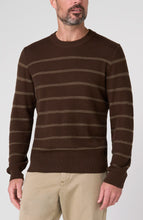 Load image into Gallery viewer, Crew Neck Sweater in Striped Dark Wheat