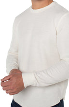 Load image into Gallery viewer, Long Sleeve Crew Neck Tee - Cream