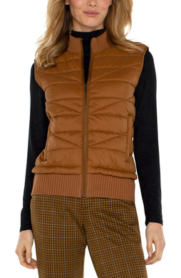Quilted Front Sweater Vest Turmeric - Indie Indie Bang! Bang!