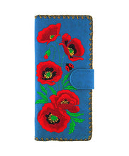 Load image into Gallery viewer, Red Poppies Embroidered Wallet - Indie Indie Bang! Bang!