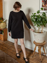 Load image into Gallery viewer, Black Sweatshirt Dress