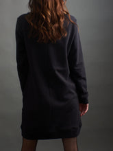 Load image into Gallery viewer, Black Sweatshirt Dress