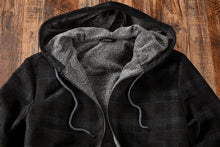 Load image into Gallery viewer, Charcoal Flannel Sherpa Jacket