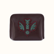 Load image into Gallery viewer, HOBO | Beauty Cosmetic Pouch in Suede Leather - Dark Cherry