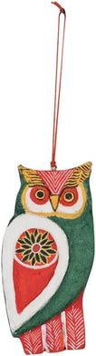 Hand-Painted Paper Mache Owl Ornament - Indie Indie Bang! Bang!
