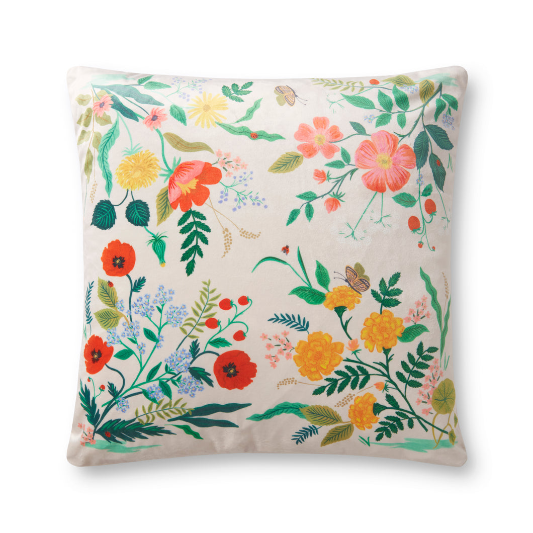 Botanical Multi Floral White Pillow - Indie Indie Bang! Bang!