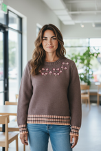 Load image into Gallery viewer, Plum Blossom Embroidered Knit Sweater - Indie Indie Bang! Bang!