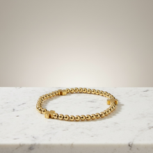 Load image into Gallery viewer, Lucky Four Leaf Clover Ball Bead Stretch Bracelet - Indie Indie Bang! Bang!