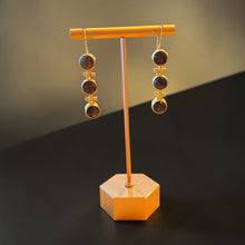 Load image into Gallery viewer, Three Gemstone Drop Earrings - Indie Indie Bang! Bang!
