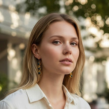 Load image into Gallery viewer, Three Gemstone Drop Earrings - Indie Indie Bang! Bang!